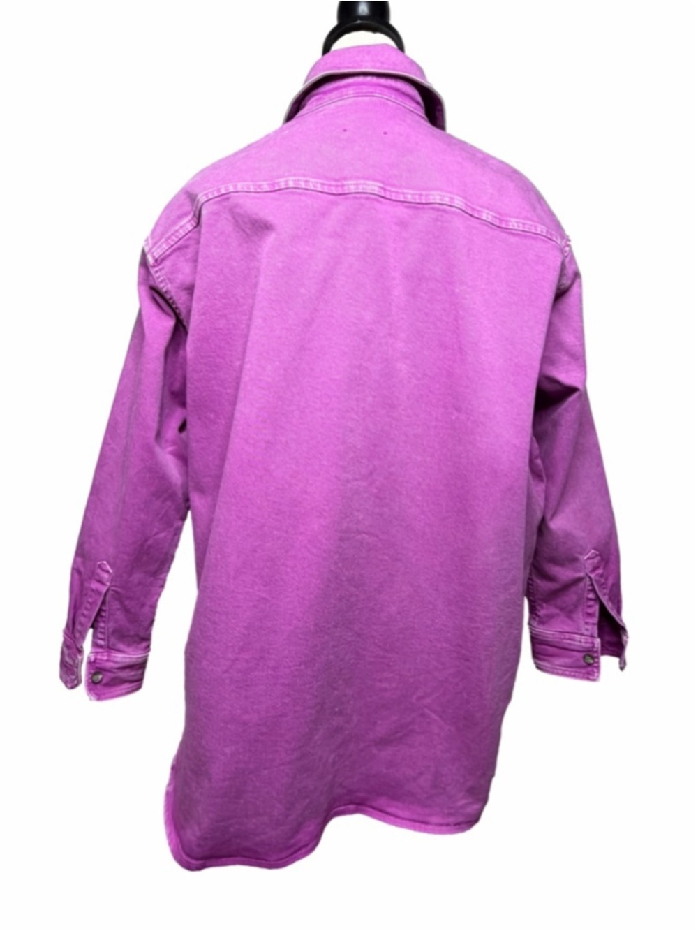 Won Hundred Purple Orchid Zara Heavy Oversized Denim Jacket Top 38 - Picture 2 of 11